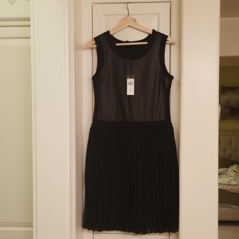 Pleated black dress